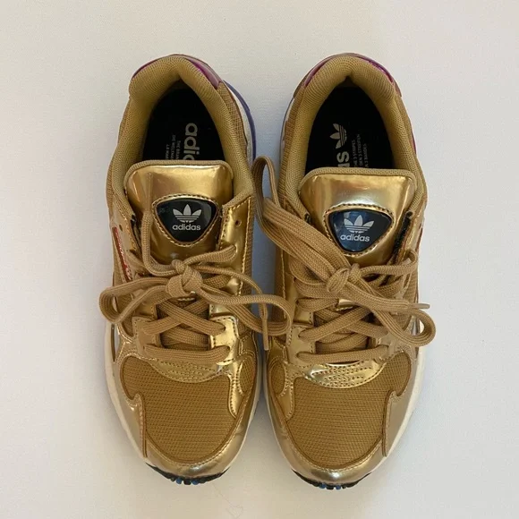 ADIDAS Falcon Gold Metallic Womens Shoe - US 8 - Picture 3 of 4